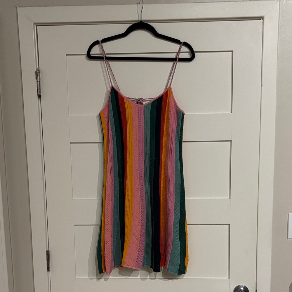 FARM Rio Colorful Striped Mini Dress